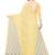 Light yellow plain Russel net saree
