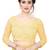 Light yellow plain Russel net saree