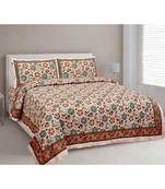 Ridan Cotton Multicoloured Printed King Size Double Bed Sheet With Pillow Cover