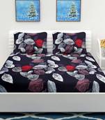 Nirwana Decor Elastic Fitted bedsheets King Size , Fitted bedsheets King Size with Elastic with 2 Pillow Covers