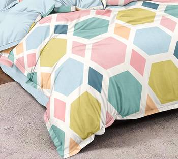 Nirwana Decor Elastic Fitted bedsheets King Size , Fitted bedsheets King Size with Elastic with 2 Pillow Covers 2