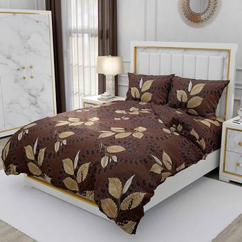 Nirwana Decor Veda bedsheets for double bed , polycotton double bedsheet with 2 pillow covers 1