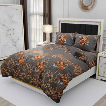 Nirwana Decor Veda bedsheets for double bed , polycotton double bedsheet with 2 pillow covers 1