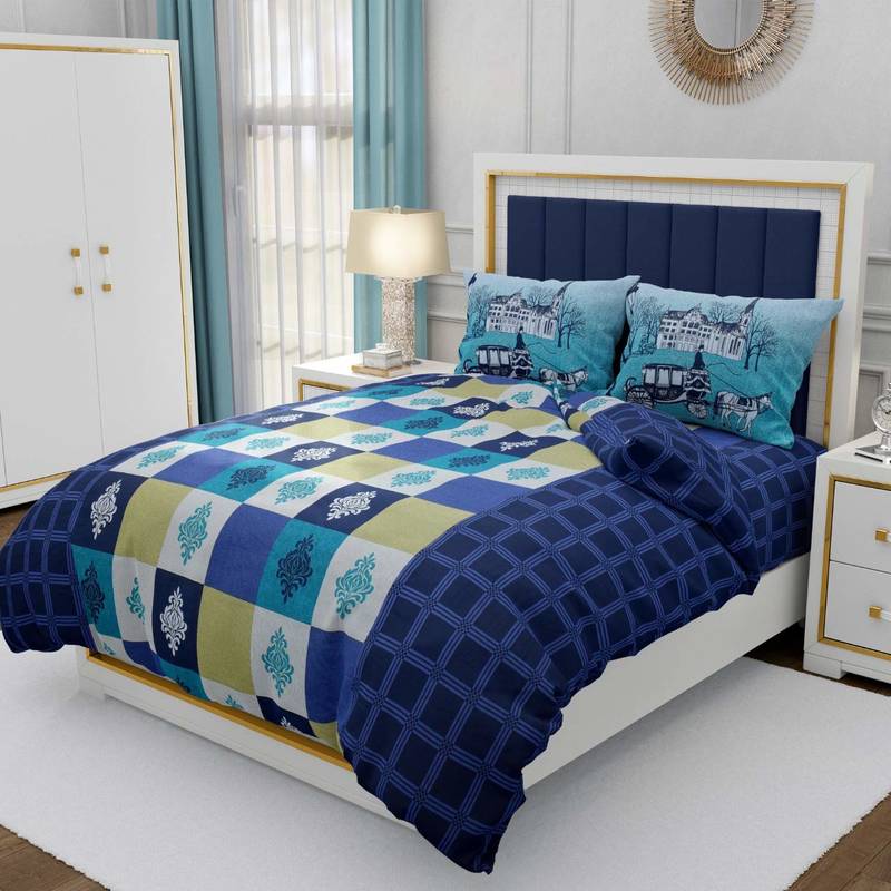 Printed cotton bedsheets for double bed king size , king size cotton