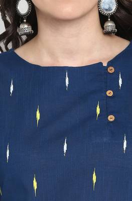 Blue printed cotton ethnic kurtis 2