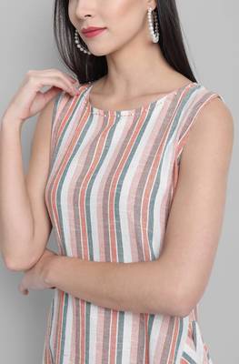 Janasya Multicolor printed cotton party wear kurtis 5