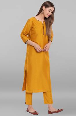 Mustard sequins faux silk salwar 3