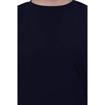 Casual A-line abaya with bell sleeves- Navy Blue 5