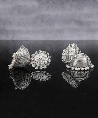 Silver Plated  Jhumkas 3