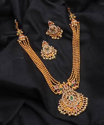 Antique Gold Necklace Set For Women 1