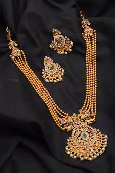 Antique Gold Necklace Set For Women