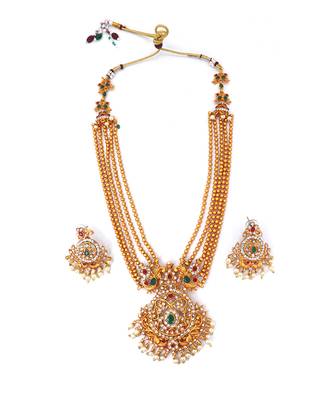 Antique Gold Necklace Set For Women 3