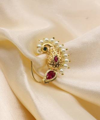 Maharashtrian Traditional Peacock Nath Nose Ring for Women & Girls 1