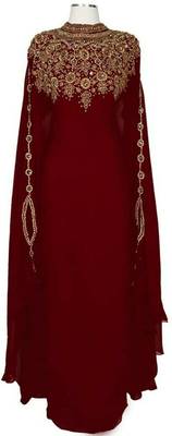 Dubai Moroccan Kaftan Islamic Full Sleeve Wedding Gown Dress Takshita Var Very Fancy Gown 1