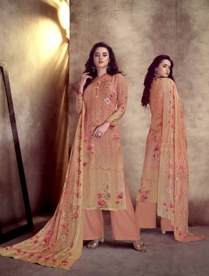 orange viscose  wedding-salwar-kameez Palazzo party-wear-salwar-kameez 1