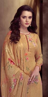 orange viscose  wedding-salwar-kameez Palazzo party-wear-salwar-kameez 2