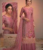 pink silk  wedding-salwar-kameez Palazzo party-wear-salwar-kameez