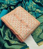 Peach gotta patti cotton salwar