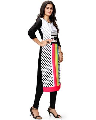 White printed crepe ethnic-kurtis 5
