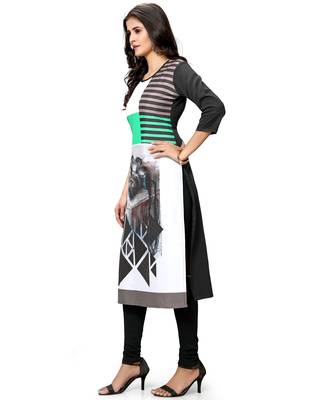 Green printed crepe ethnic-kurtis 4