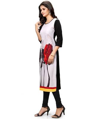 Grey printed crepe ethnic-kurtis 4