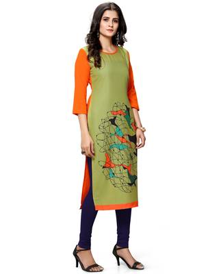 Green printed crepe ethnic-kurtis 5