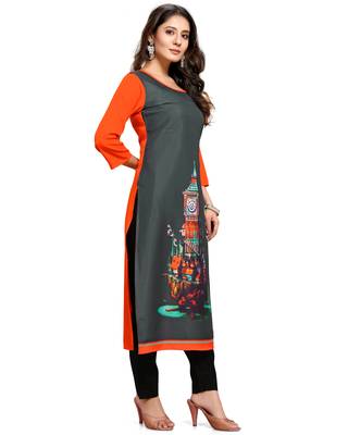 Black printed crepe ethnic-kurtis 4