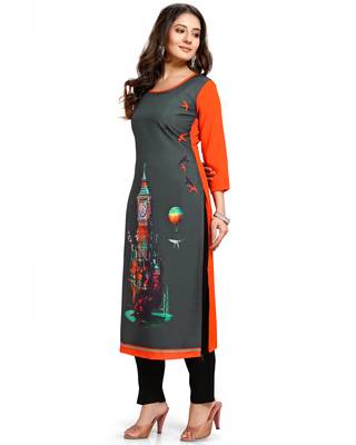 Black printed crepe ethnic-kurtis 5