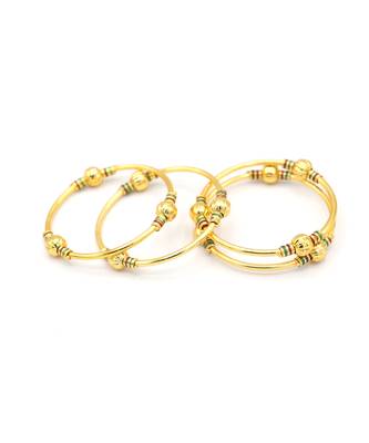 Set Of Four Bangles In Gold Color 7