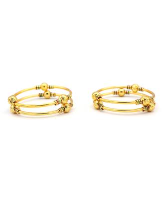 Set Of Four Bangles In Gold Color 8