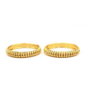 Set Of Two Gold Bangles 5