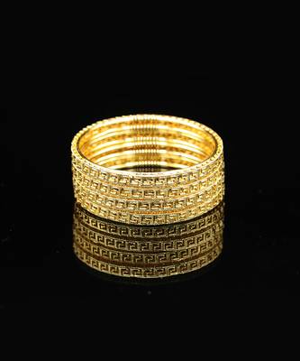 Gold Plated Designer Bangles Set Of 2 4