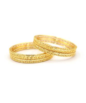 Gold Plated Designer Bangles Set Of 2 5