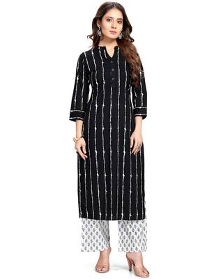 Black printed cotton ethnic-kurtis 2