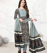 Multicolor printed cotton ethnic-kurtis