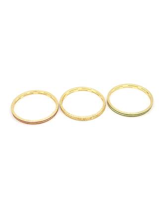 Beautiful Cz Ad Studded Gold Plated Traditional Red Green White American Diamond Bangles Set For Women 7