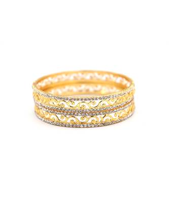 Set of 2 Bangles and Bracelets with American Diamonds 3