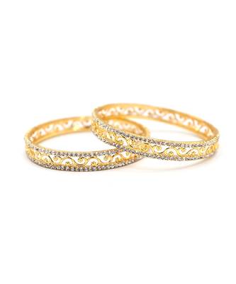 Set of 2 Bangles and Bracelets with American Diamonds 4