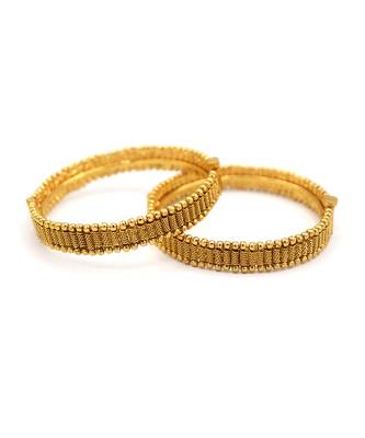 Gold Plated Designer Bangle Set of 2 4