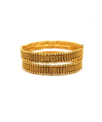 Gold Plated Designer Bangle Set of 2 5