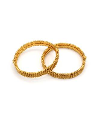 Gold Plated Designer Bangle Set of 2 7