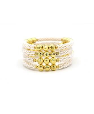 Set Of Two White Pearl Bangles 2