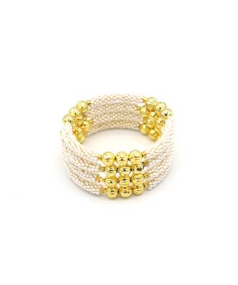 Set Of Two White Pearl Bangles 3