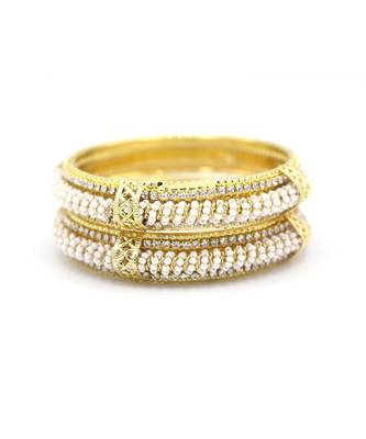 Pearl Bangle Set for Women 5