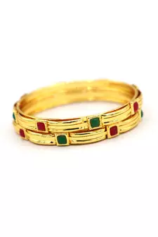 Gold Plated studded jewellery bangles-and-bracelets