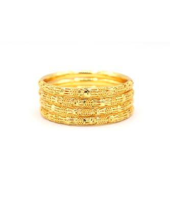 Gold Plated Designer Bangles Set Of 4 4