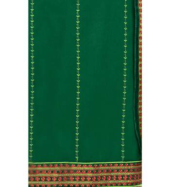 Green & Parrot Green Jam Silk Embroidered Dress Material 4