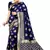 Trendmalls Blue Banarasi Saree Tessal Pallu With Unstitched Blouse Piece