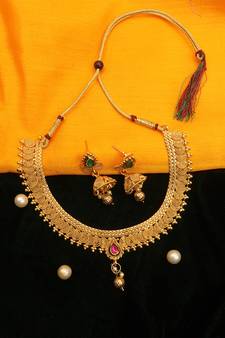 Yellow Gold Alloy necklace sets