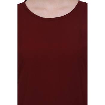Casual A-line abaya with bell sleeves- Maroon 4